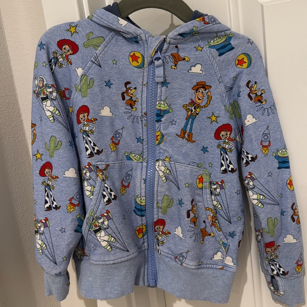 Little Sleepies Disney Toy Story zip up sweatshirt hoodie jacket 3T